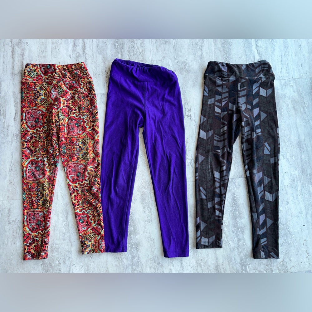 LuLaRoe girls lot leggings size S/M